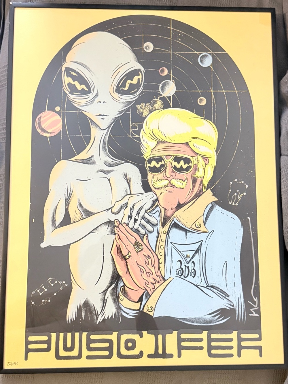 Limited Edition Puscifer Glow-in-Dark Poster Autographed by Maynard James Keenan